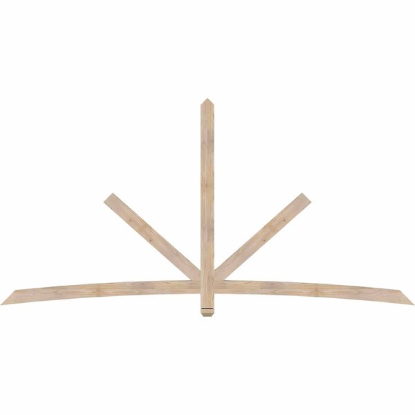 Ekena Millwork Alberta Smooth Timber Gable Bracket, Douglas Fir, 108"W x 54"H x 1 1/2"D x 3 1/2"F, 12/12 Pitch GBW108X54X0204ALB00SDF - main